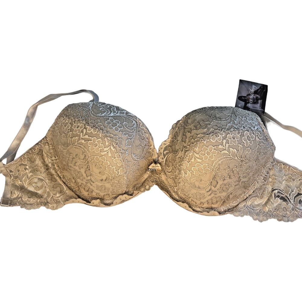 Smart & Sexy Women's Signature Lace Push-Up Bra 36DD. New. Beige / Nude NEW